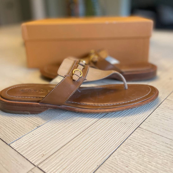 Tod's tan leather sandals 7B - Picture 3 of 7
